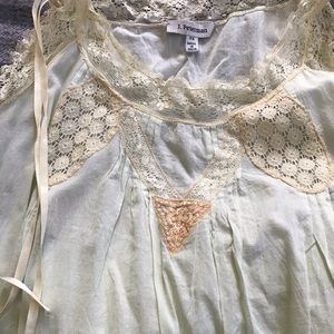 J Peterman Romantic Lace Trim Nightgown